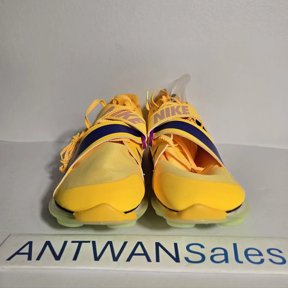 Nike Long Jump Elite Men's Size 9.5 Citron Pulse Indigo Burst Yellow FZ9326-800